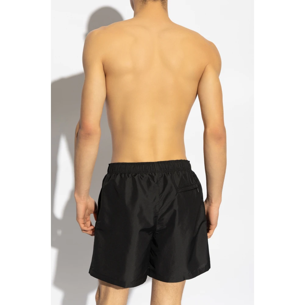 Versace Zwembroek met patch Black Heren