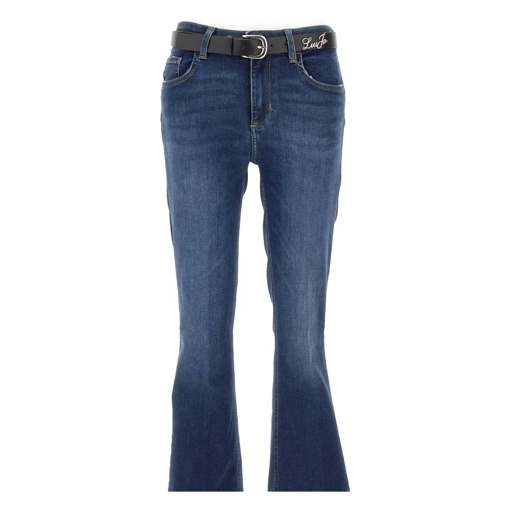Liu Jo Beat Donkerblauwe Denim Flare Jeans Blue Dames