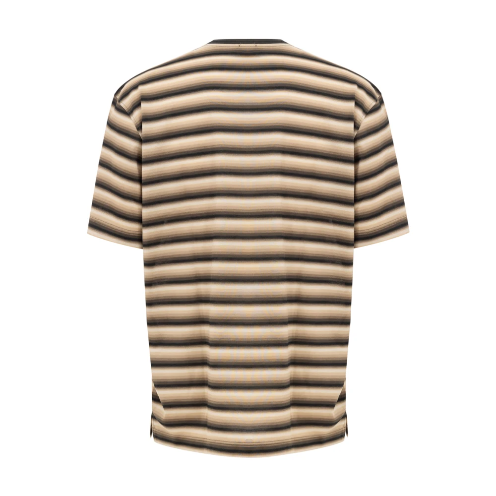 Corneliani Gestreept T-shirt beige en bruin Multicolor Heren