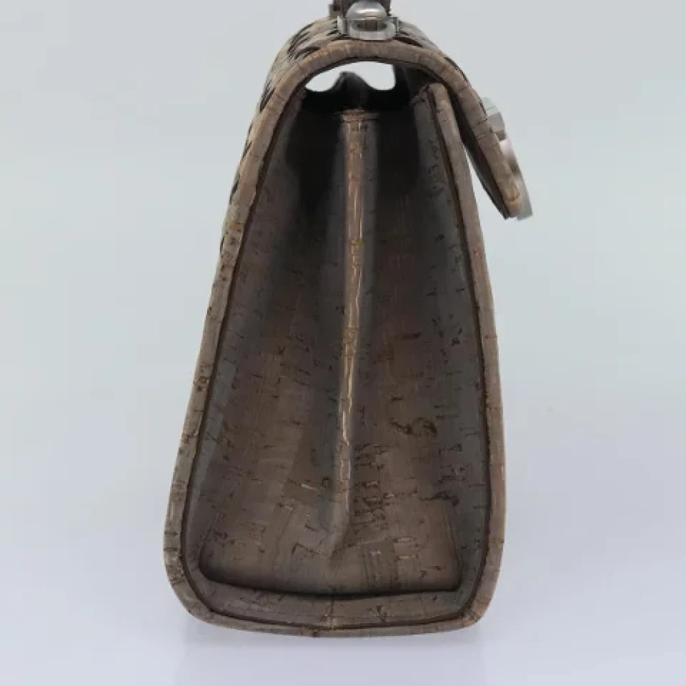 Salvatore Ferragamo Pre-owned Canvas handbags Brown Dames