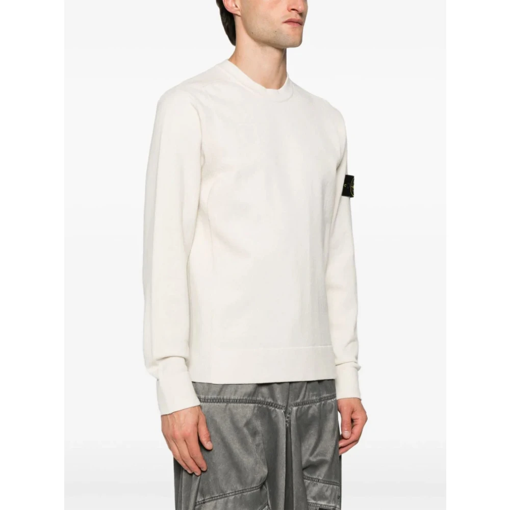 Stone Island Wollen trui met kompasbadge Beige Heren