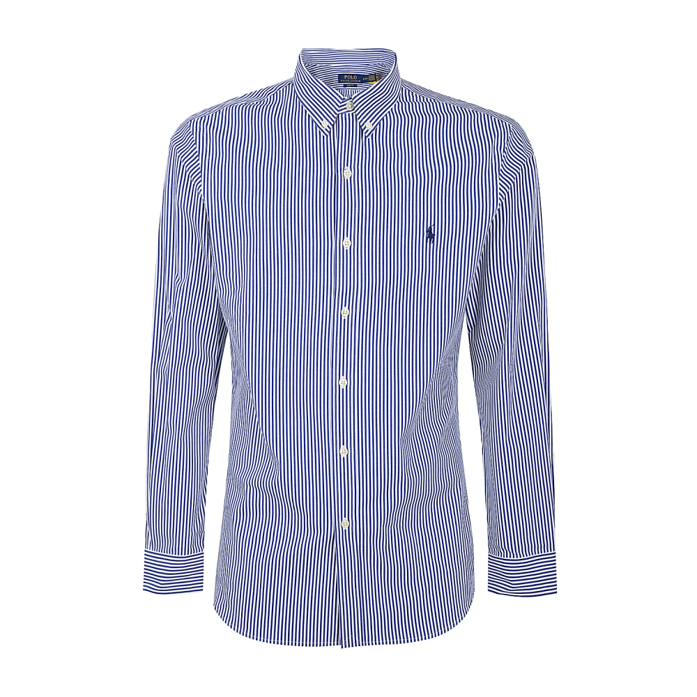 Polo Ralph Lauren Blauw Wit Bengal Streep Slim Fit Overhemd Blue Heren