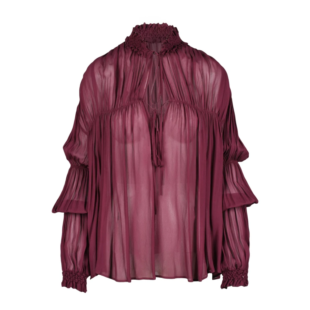 Dondup Viscose Blouse Red Dames