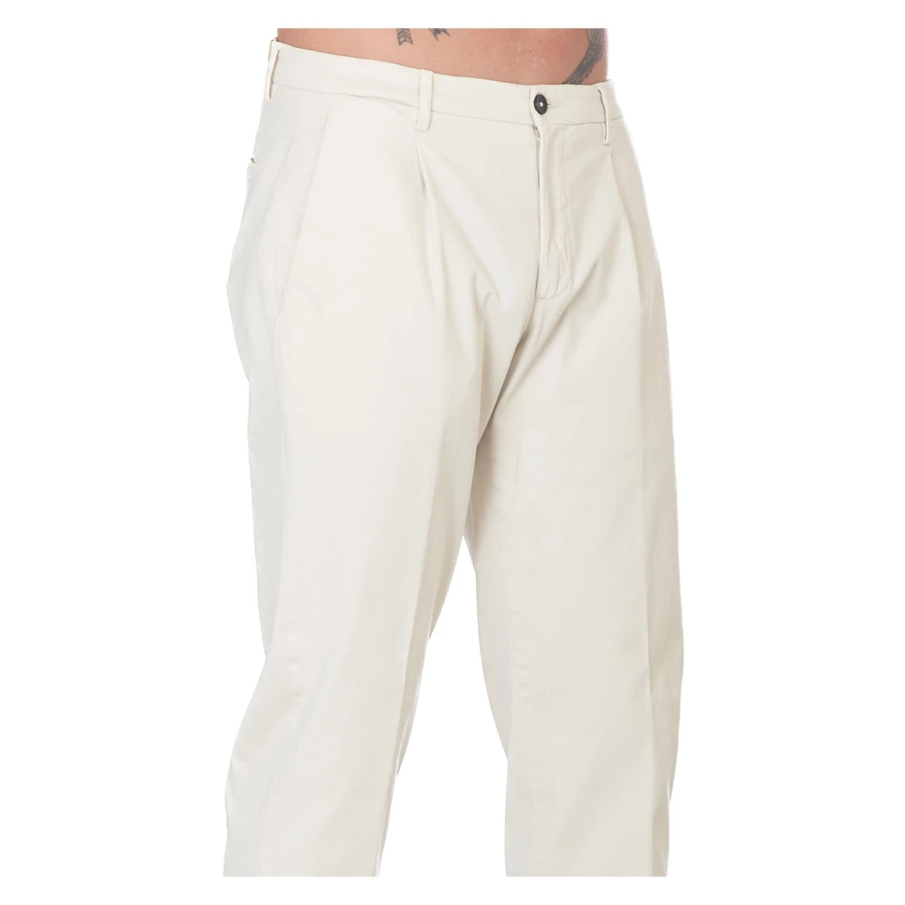 Briglia Geplooide katoenen broek Beige Heren