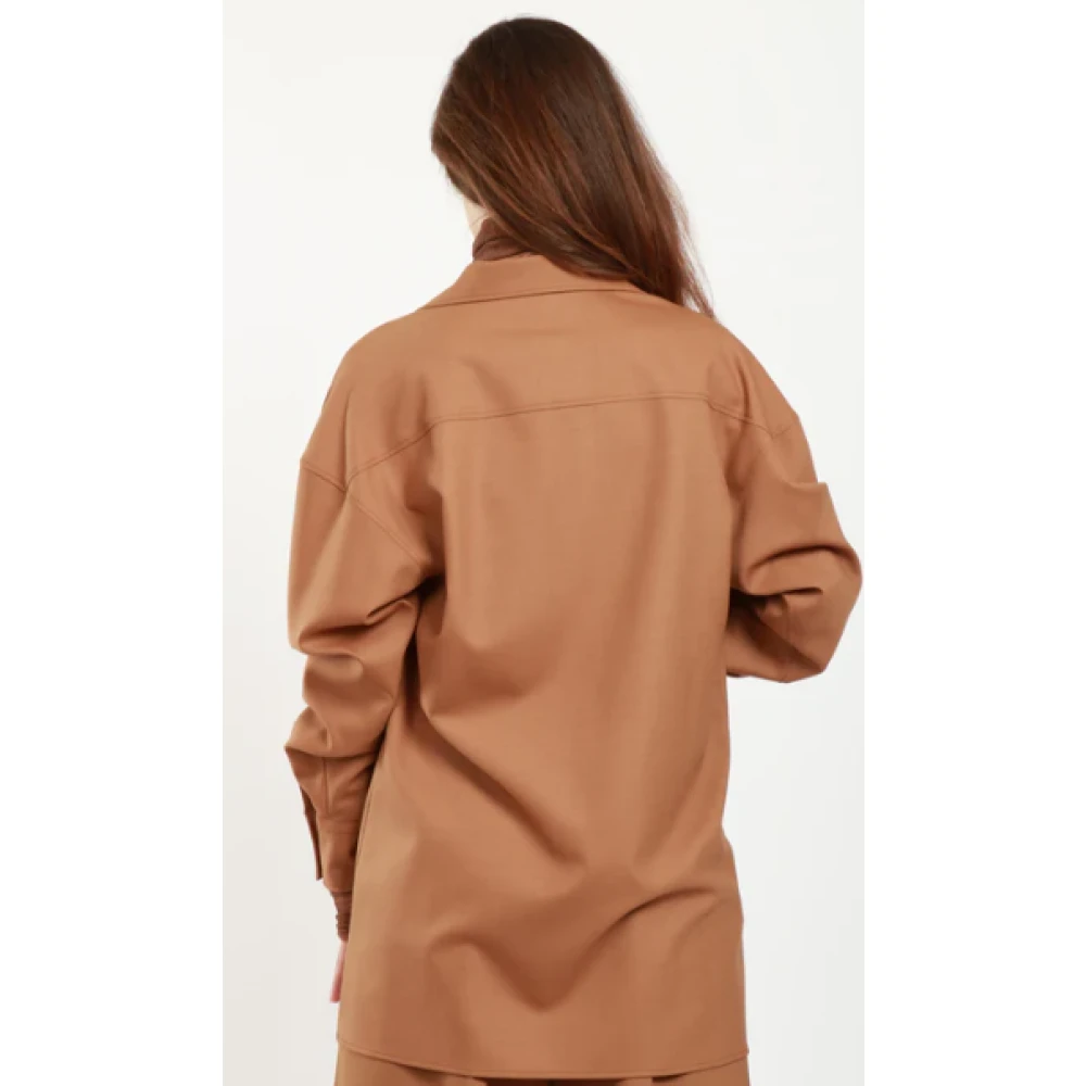 Philosophy di Lorenzo Serafini Wollen Overhemd Brown Dames