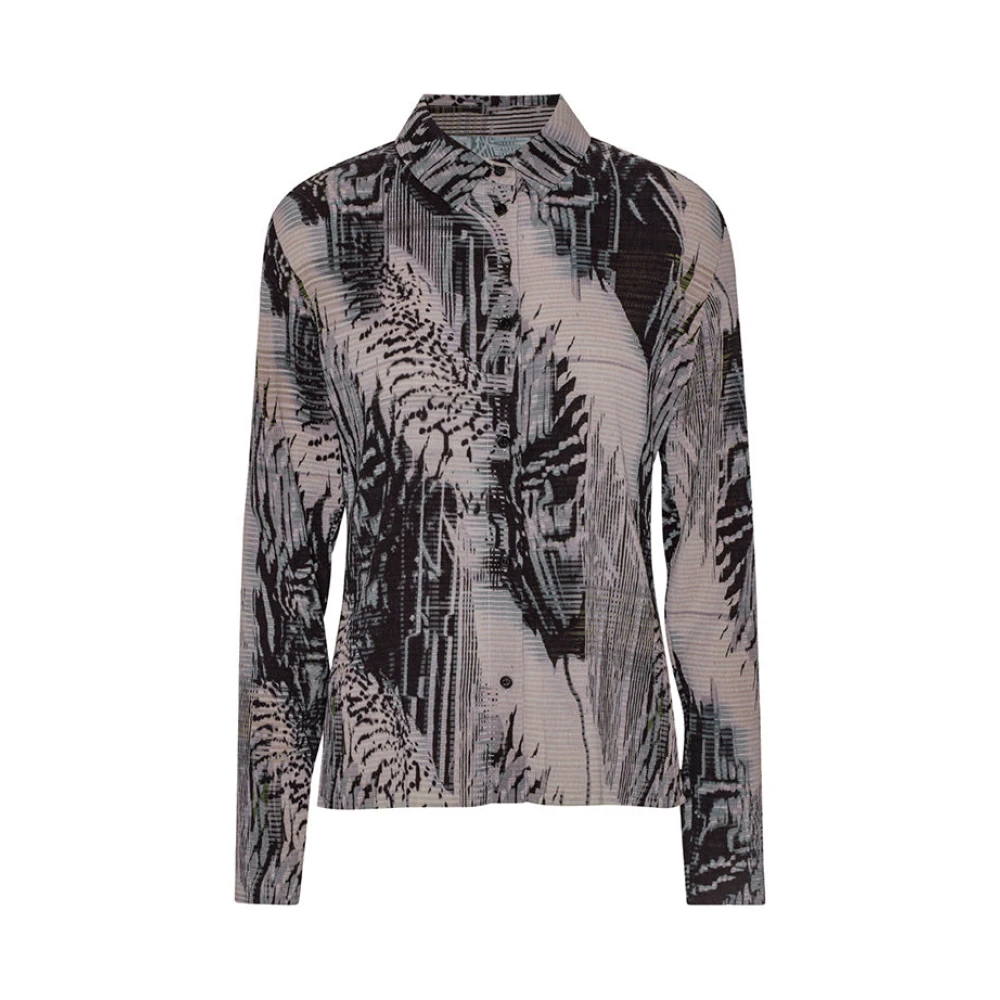 Henrik Vibskov Abstracte Wing Print Plissé Shirt Multicolor Dames