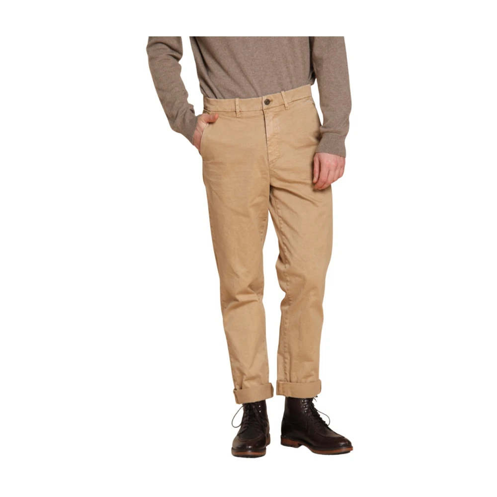 Mason's Hombre Beige - Pantalones Chinos De Corte Relajado En Gabardina - Trousers - S - Pantalones Chinos De Corte Relajado En Gabardina