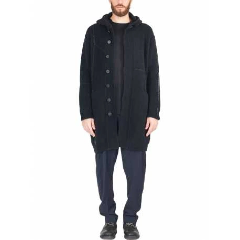 Isabel Benenato Lange Hooded Yak Vest Zwart Black Heren