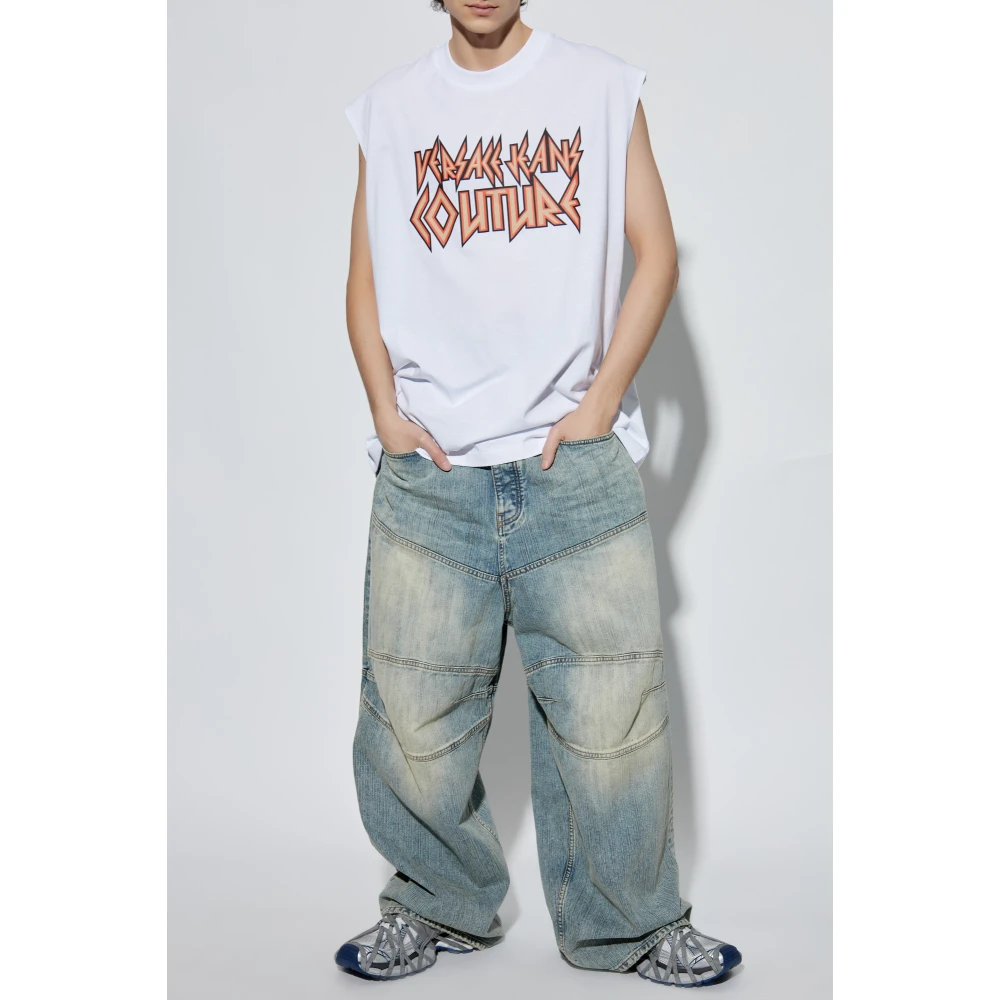 Versace Jeans Couture T-shirt met logo White Heren