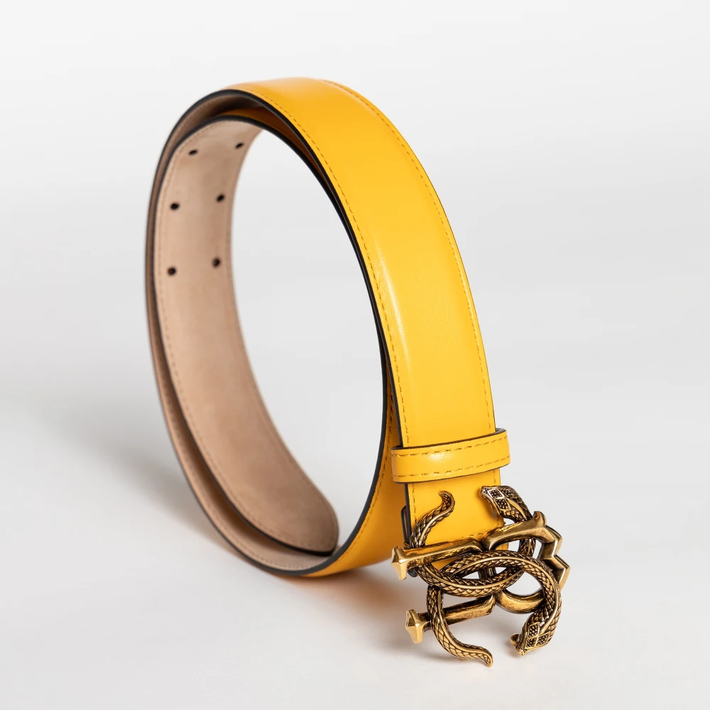 Roberto Cavalli Leren Riem Yellow Dames