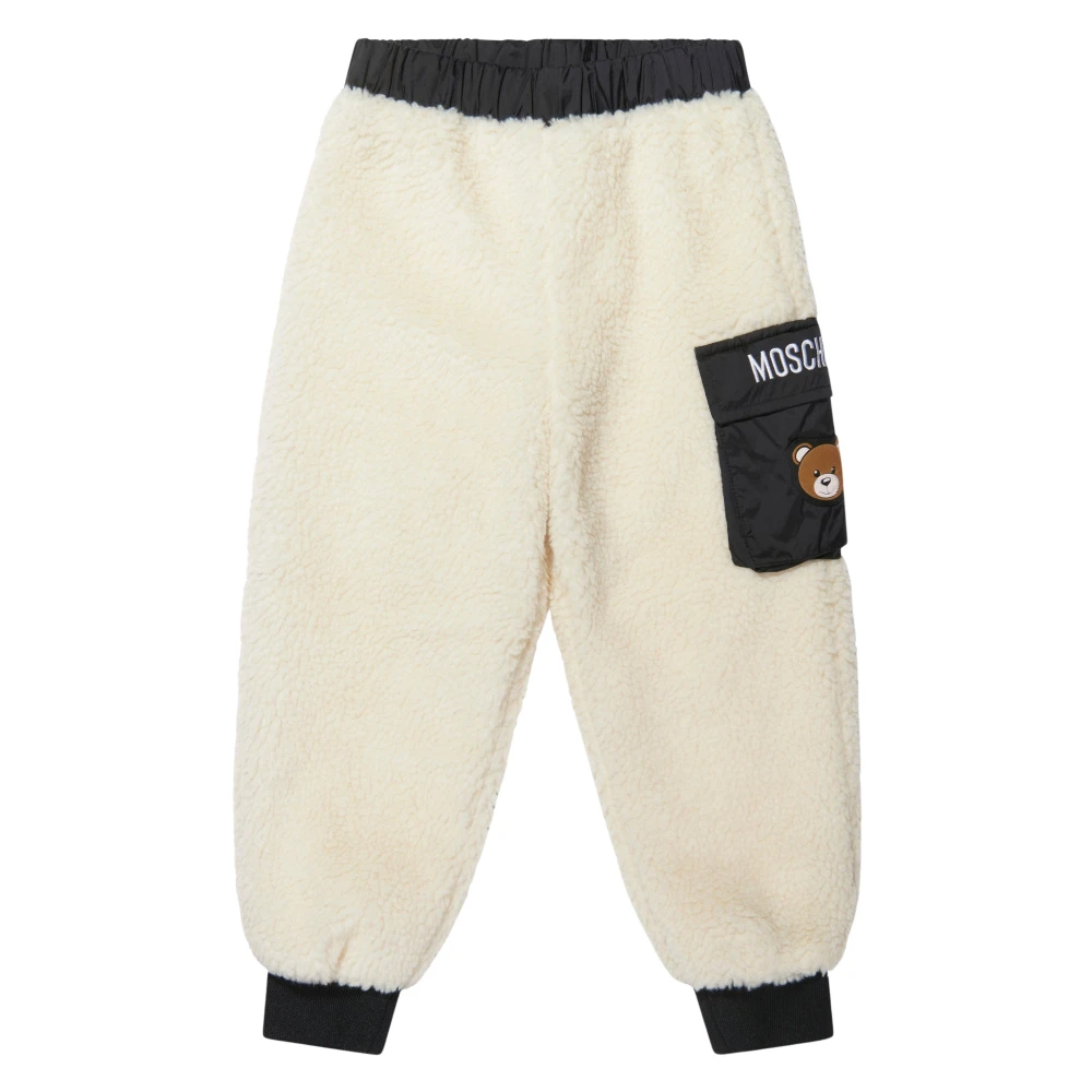 Moschino Men's Ivory Teddy Bear Pocket Joggers In