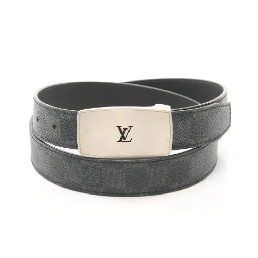 Louis Vuitton Vintage Pre-owned Canvas belts Black Heren