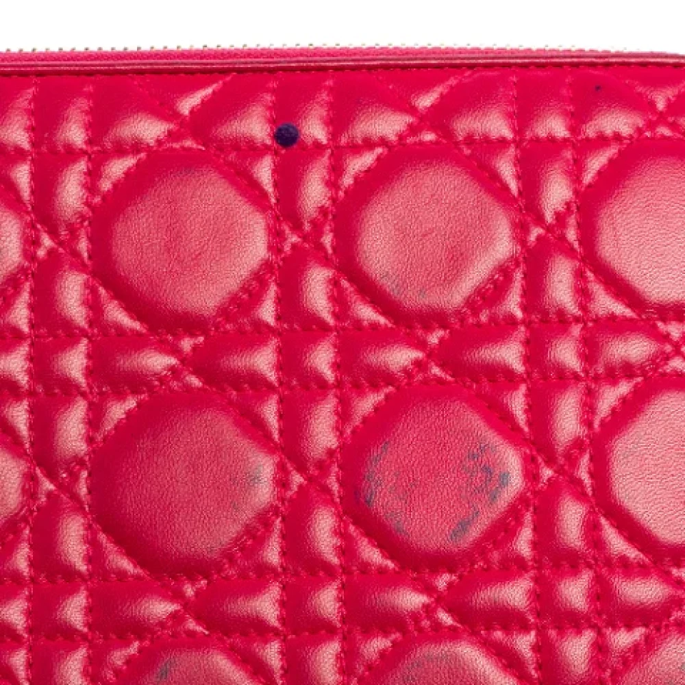Dior Vintage Pre-owned Leather wallets Pink Dames