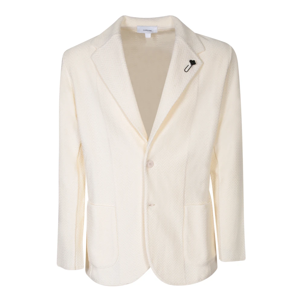Lardini Witte Cardigan Sweater Beige Heren