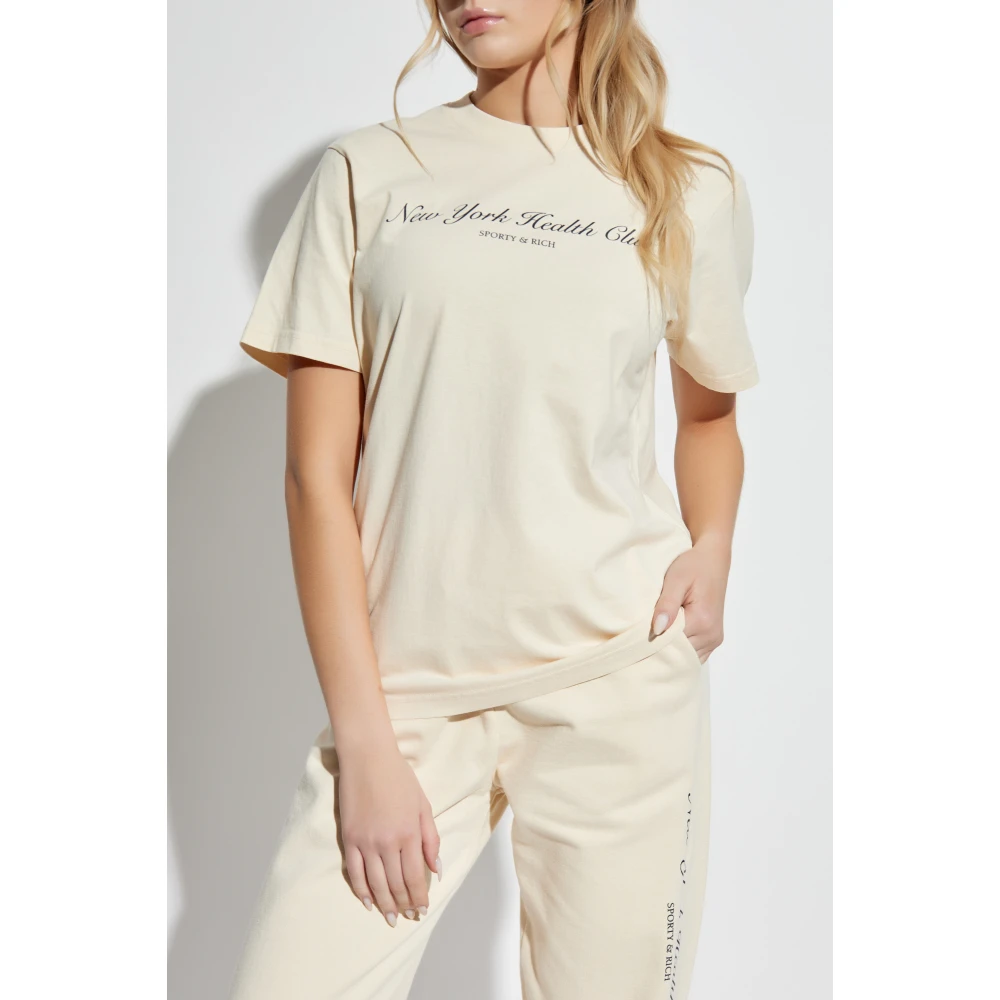 Sporty & Rich T-shirt The Mountain Beige Unisex