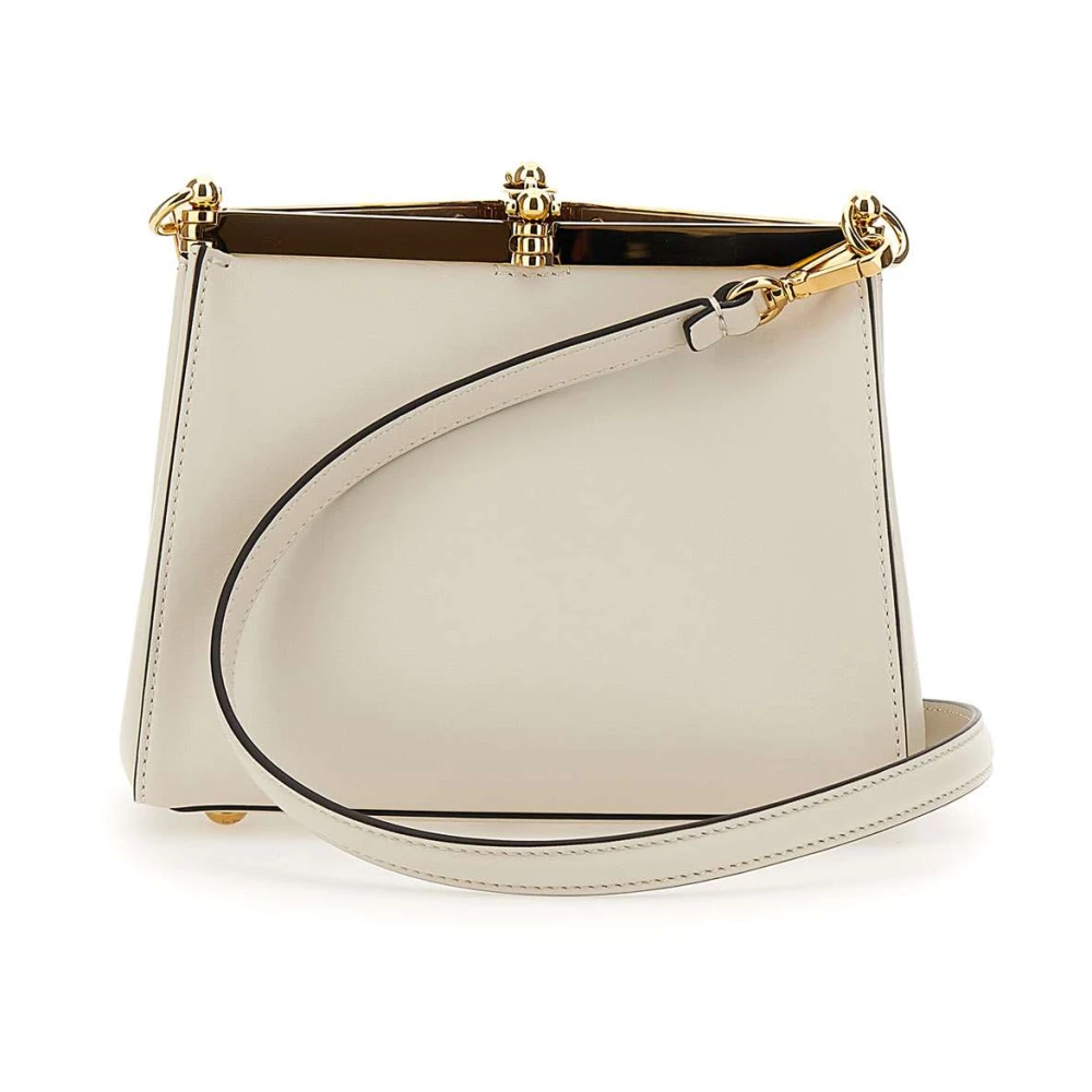 ETRO Crème Kalfsleren Schoudertas White Dames