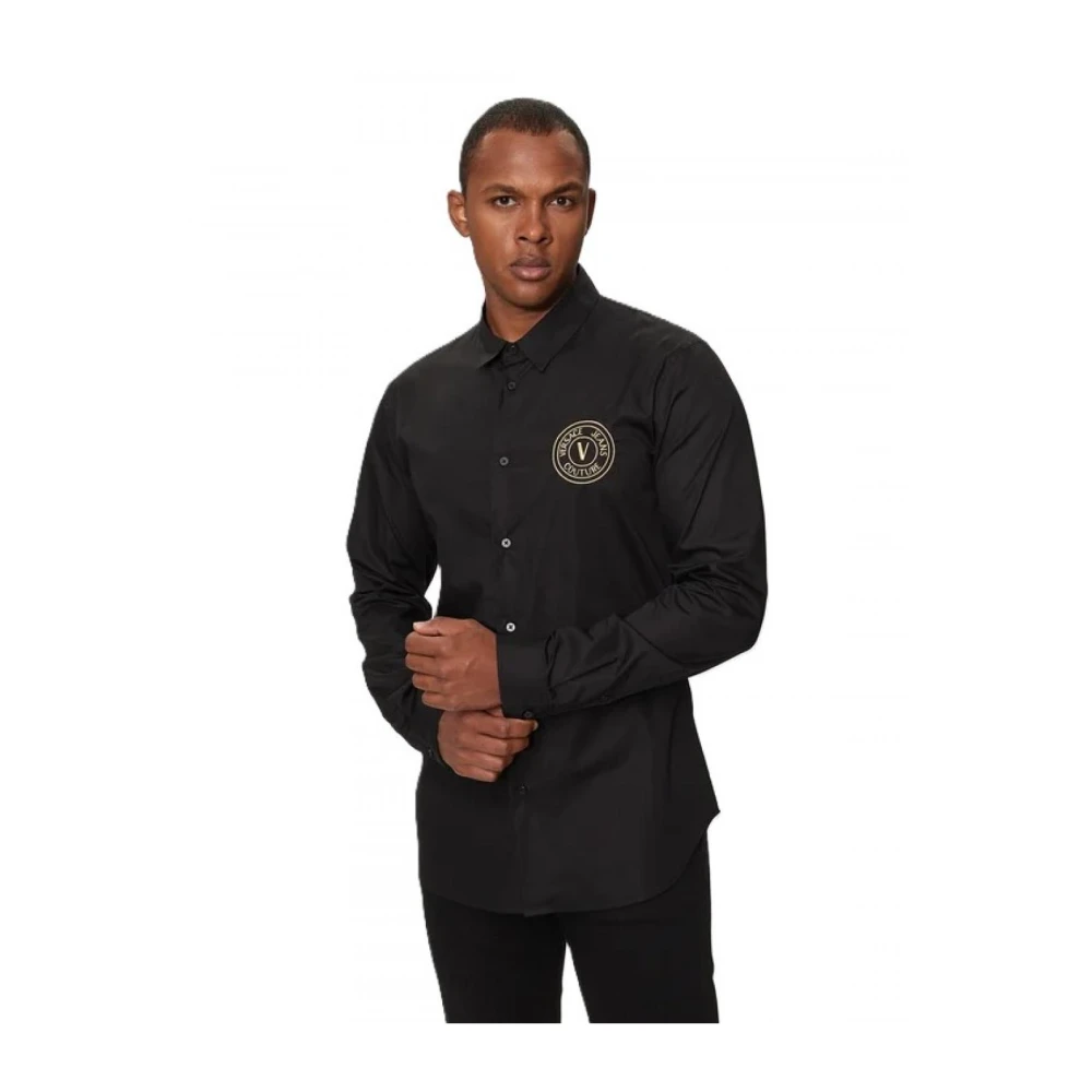 Versace Jeans Couture Katoenen Overhemden Black Heren