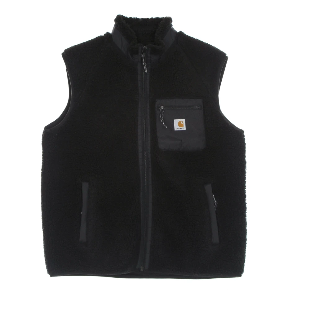 Carhartt WIP Zwarte Mouwloze Sherpa Vest Mesh Interieur Black Heren