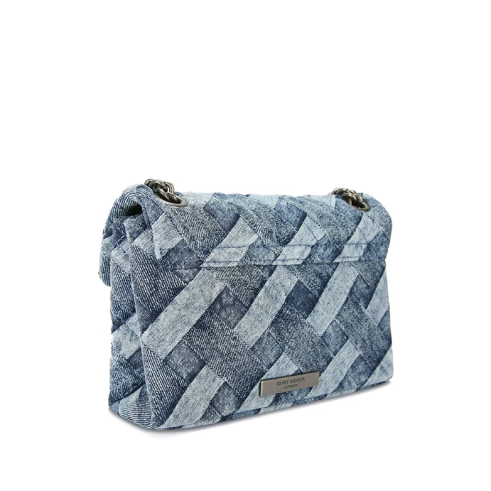 Kurt Geiger Denim Kristal Schoudertas Blue Dames