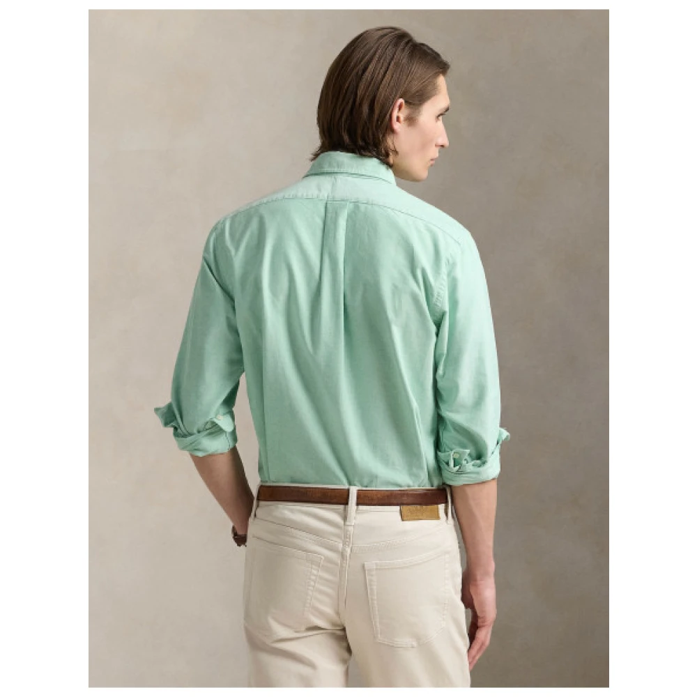 Polo Ralph Lauren Oxford Katoenen Overhemd met Polo Player Green Heren
