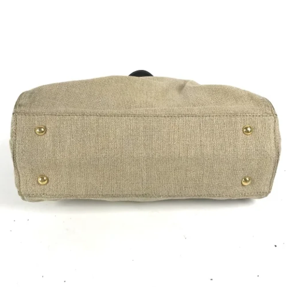 Fendi Vintage Pre-owned Leather fendi-bags Beige Dames