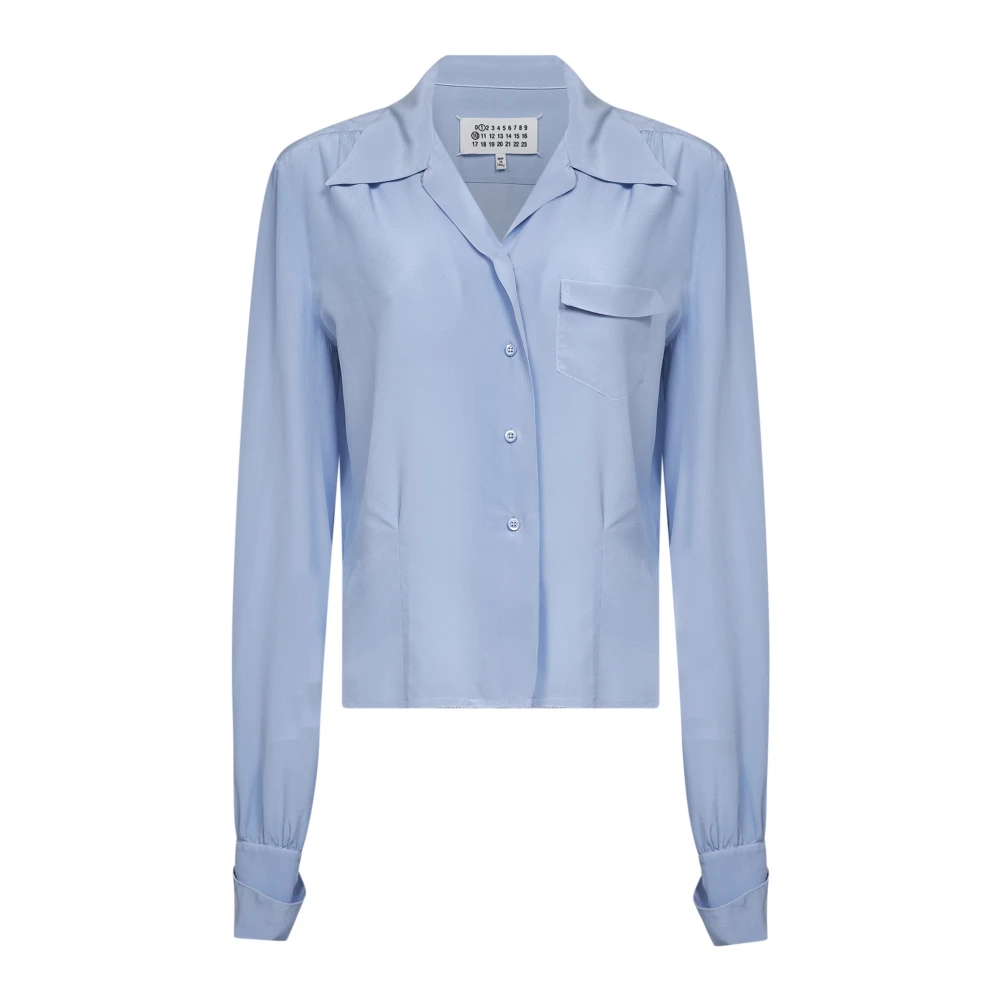 Maison Margiela Donna Blu Camicette S, New,