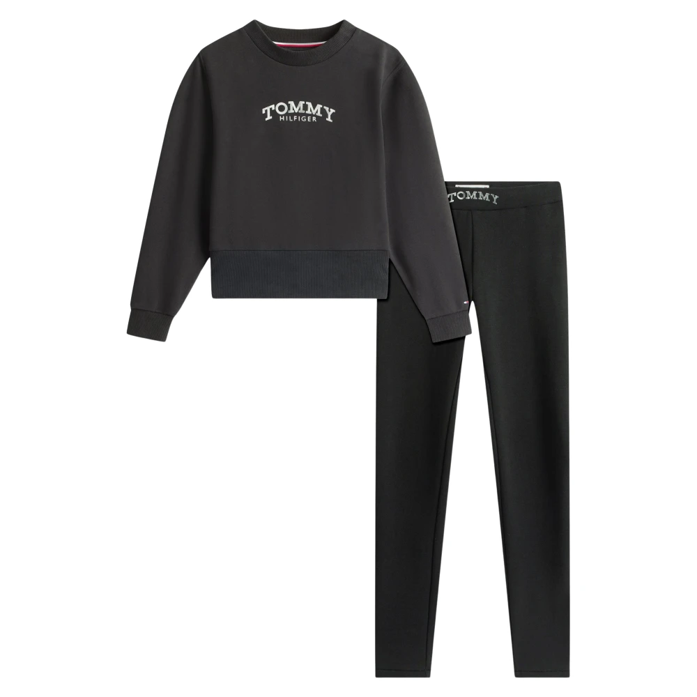Tommy Hilfiger Girls Black Legging Set - Kids Sport Sets - 14 Y - Kids