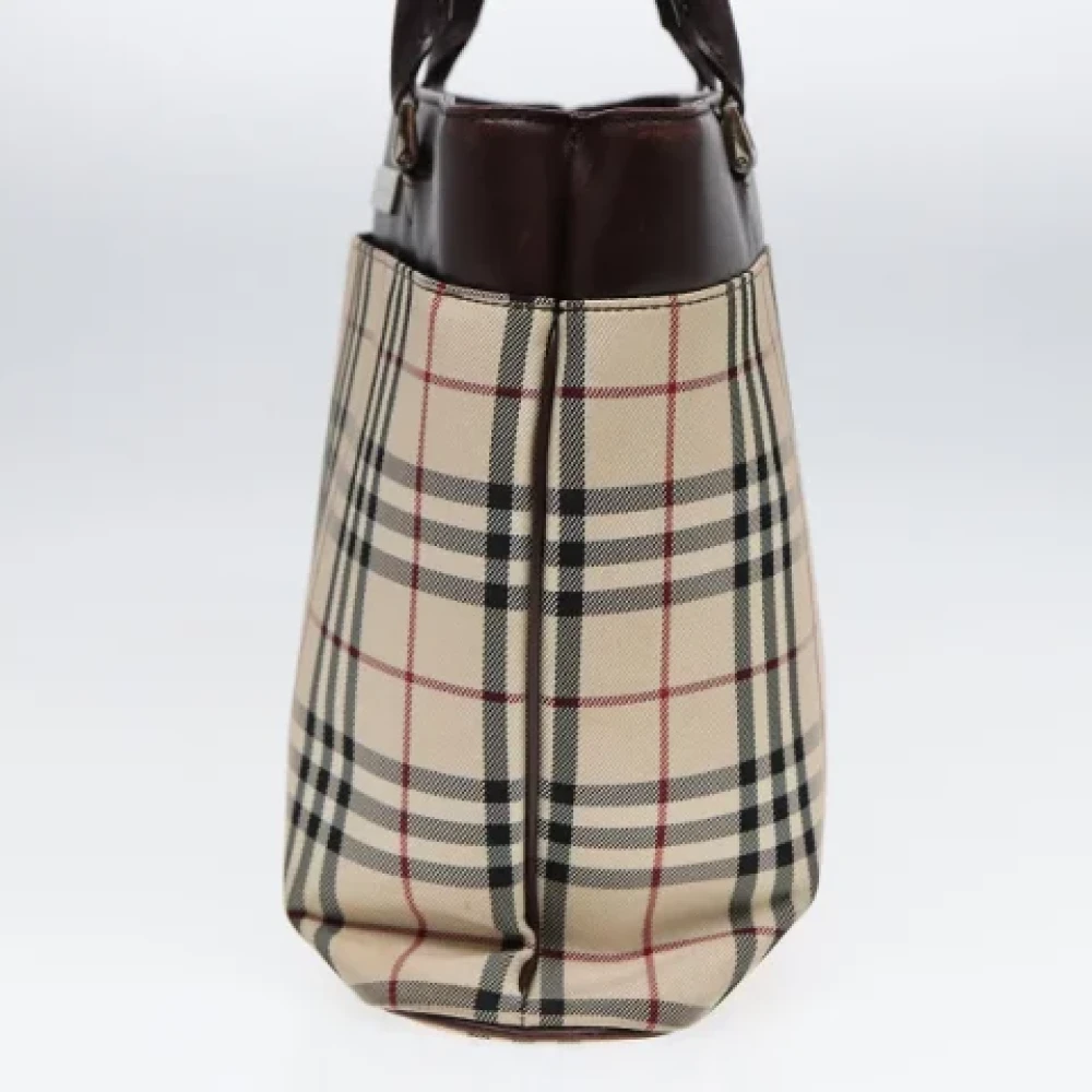 Burberry Vintage Pre-owned Canvas handbags Beige Dames