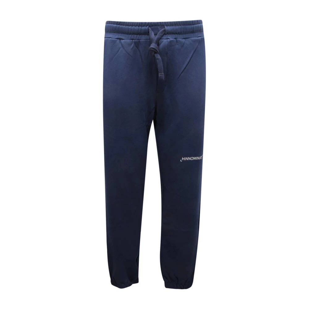 Hinnominate Men's Blue Hnm182 Joggers With Print - Sweatpants - S - Trousers