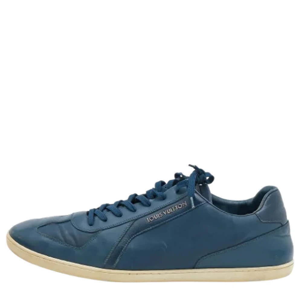 Louis Vuitton Vintage Pre-owned Leather sneakers Blue Heren 
