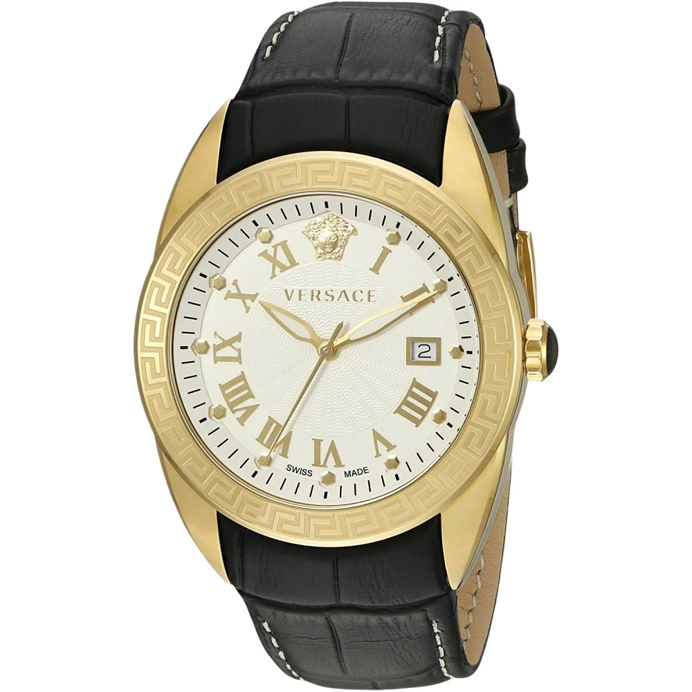 Versace VFE130015 V-Sport II black gold white Leather Men's Watch NEW - Image 2