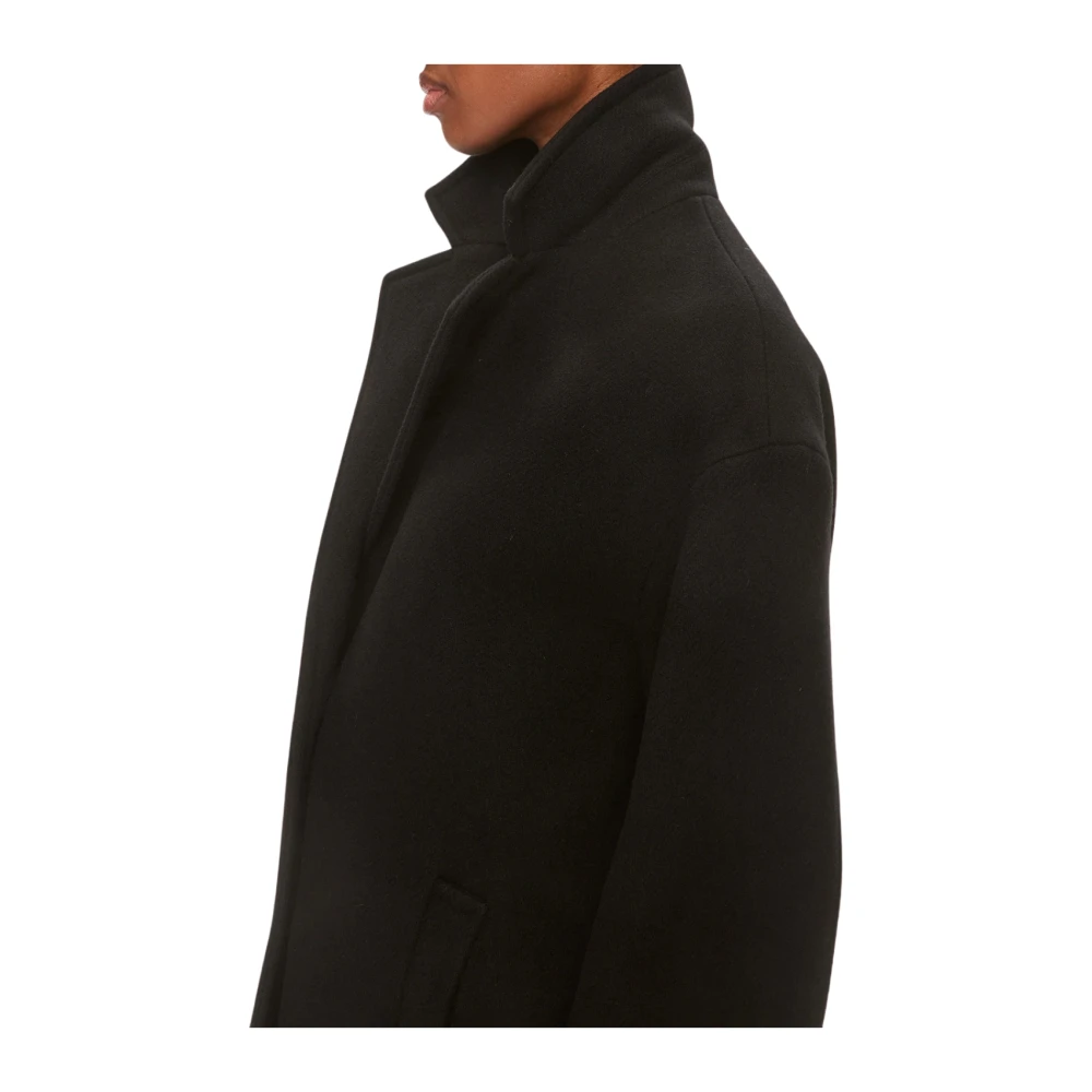 pinko Zwarte Jas Enter Cappotto Black Dames
