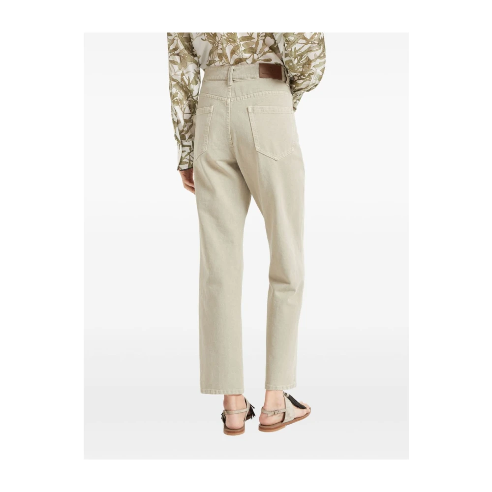 BRUNELLO CUCINELLI Stijlvolle Denim Jeans Green Dames