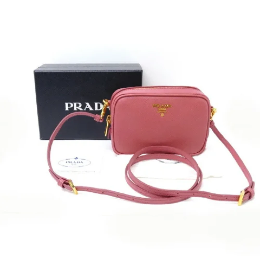 Prada Vintage Pre-owned Leather shoulder-bags Pink Dames