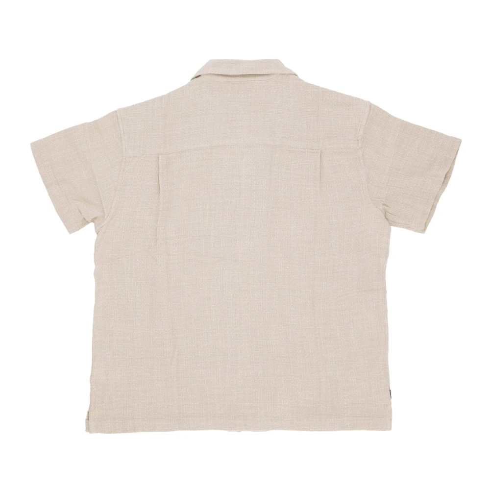 Obey Veren Geweven Korte Mouw Overhemd Gray Heren