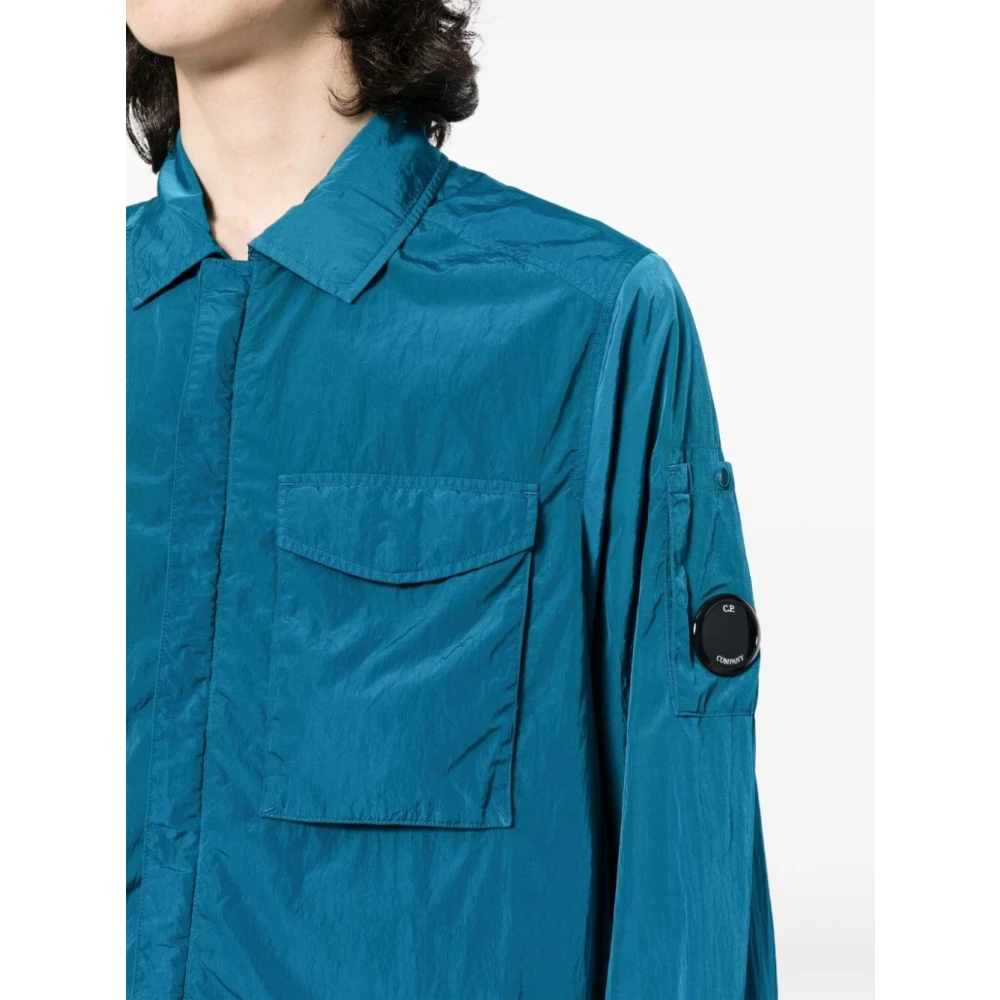 C.P. Company Blauwe Overshirt voor Stijlvolle Outfits Blue Heren