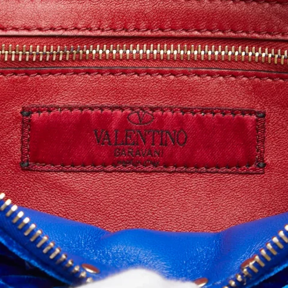Valentino Vintage Pre-owned Leather crossbody-bags Blue Dames