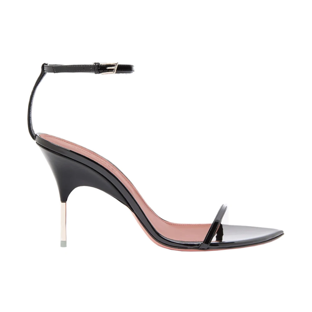 Amina Muaddi Vrouw Zwart E Gevlochten Sandalen