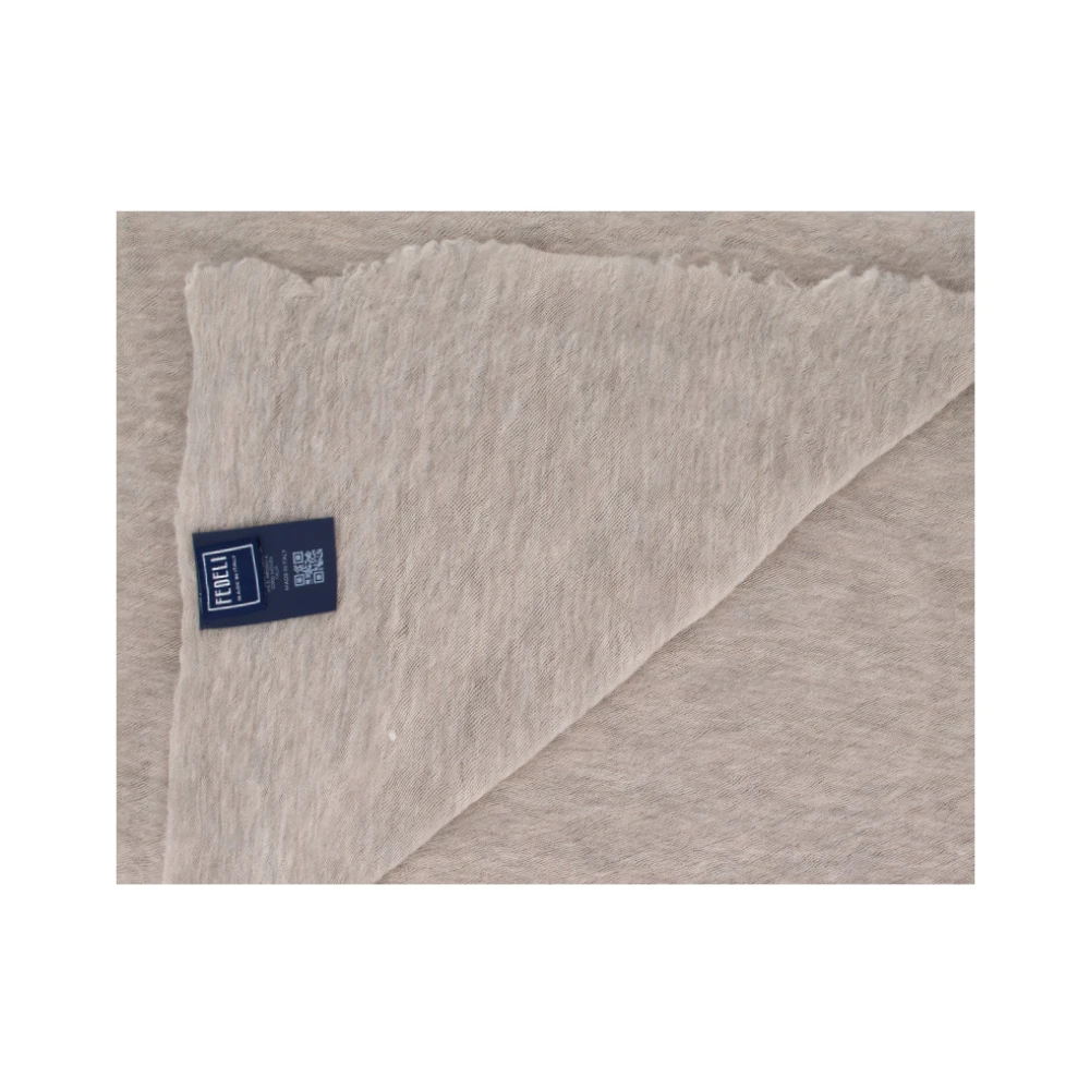 Fedeli Zacht Garen Sjaal voor Winterstijl Beige Heren