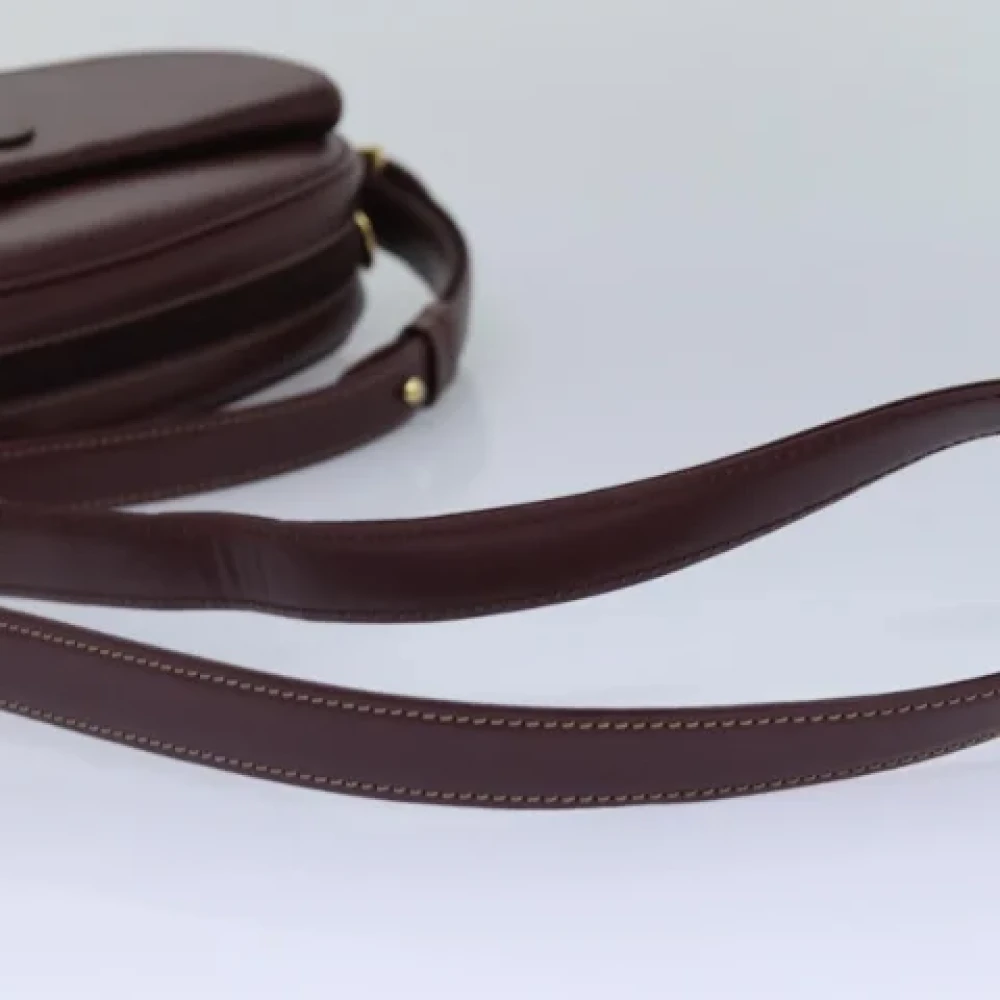 Cartier Vintage Pre-owned Leather shoulder-bags Red Dames