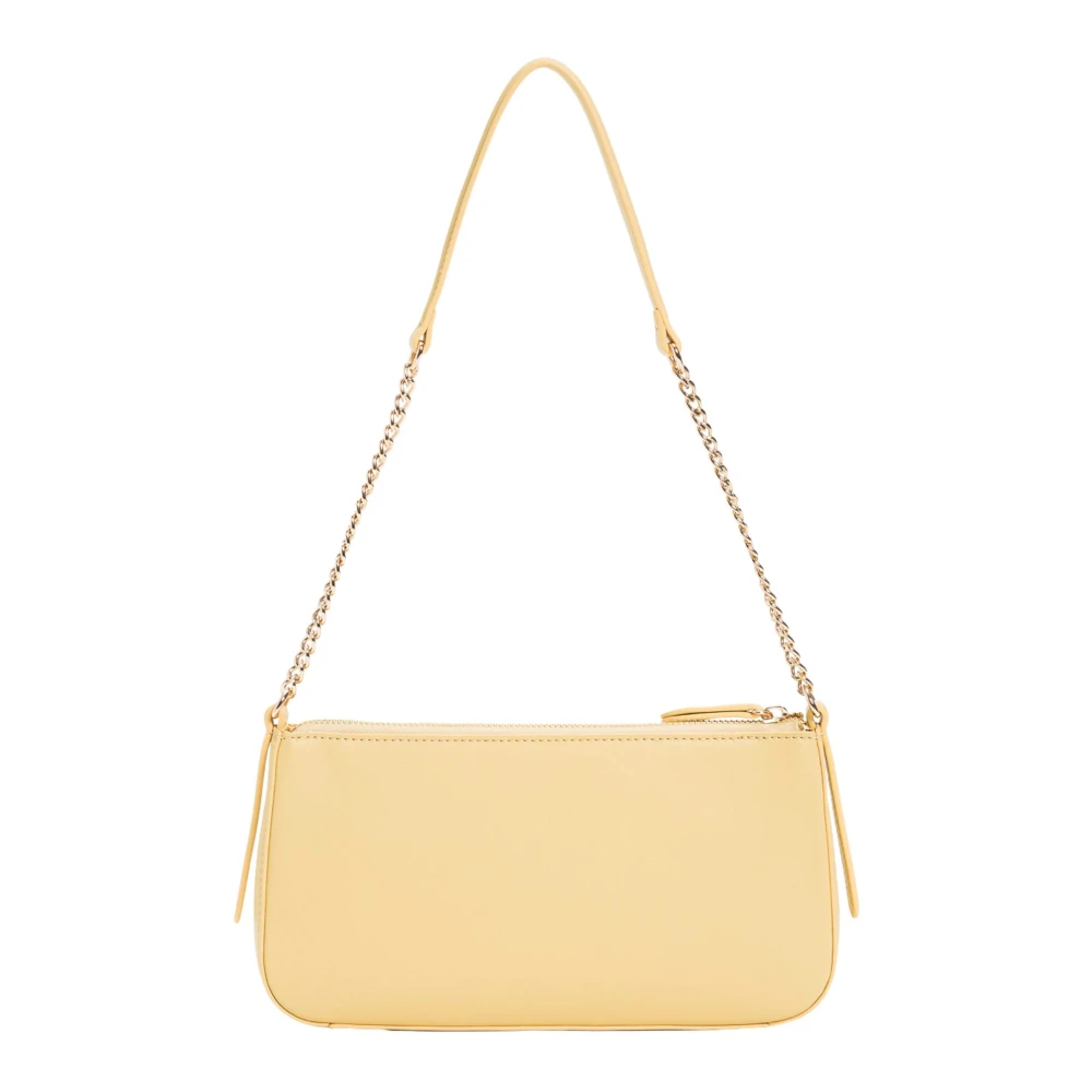 Twinset Gele Logo Tas met Materiaalsamenstelling Yellow Dames