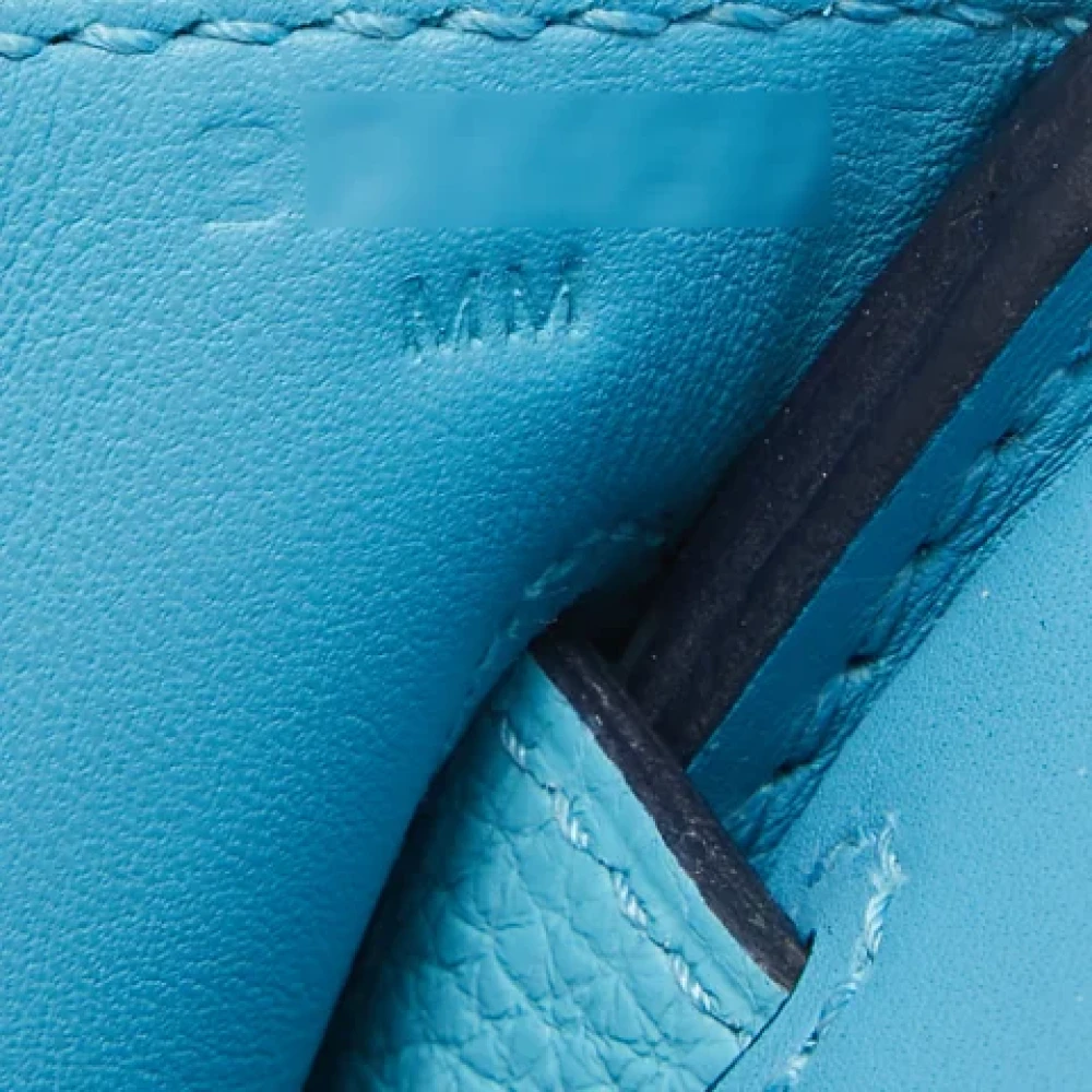 Hermès Vintage Pre-owned Leather backpacks Blue Dames