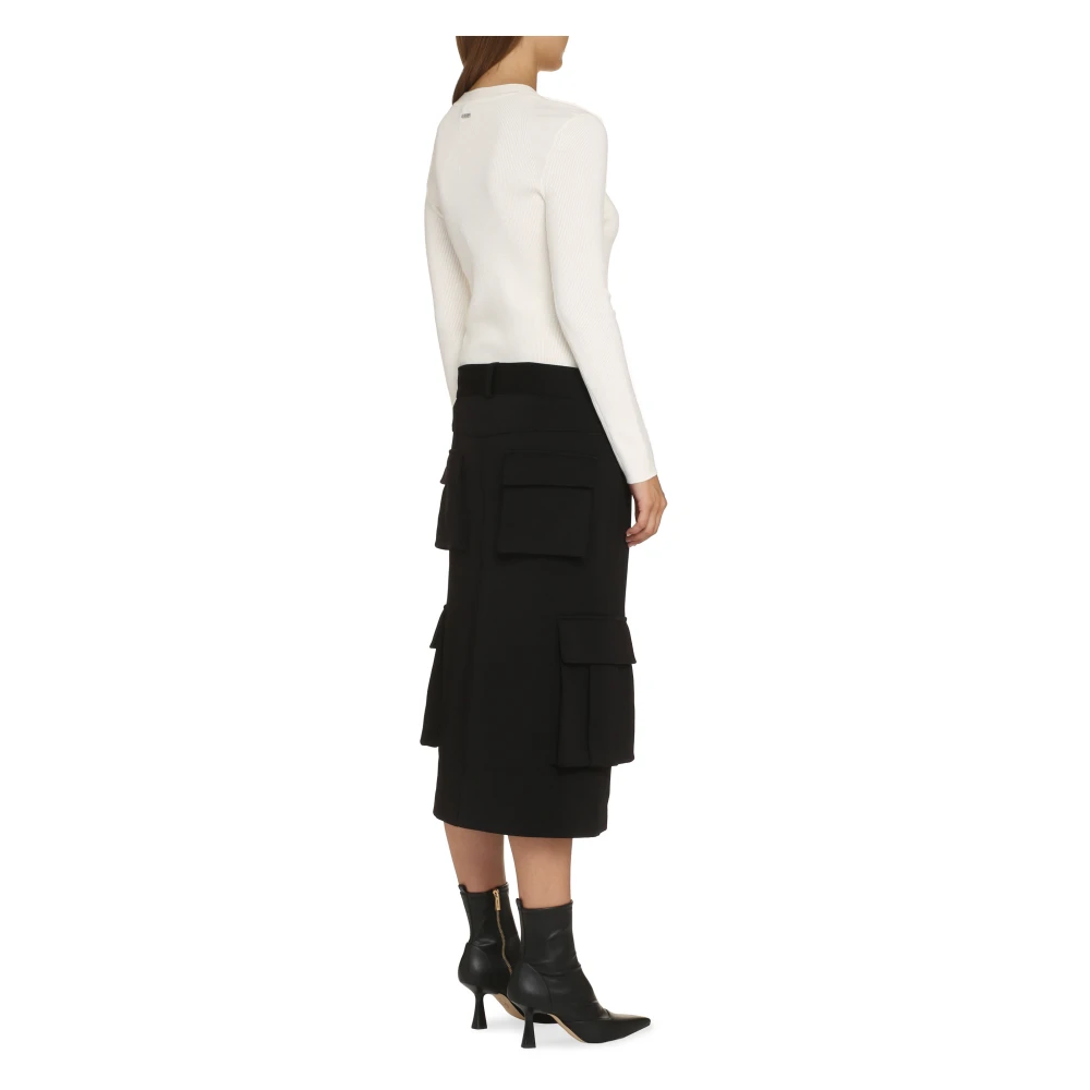 Hugo Boss Slim Fit Ribtrui White Dames