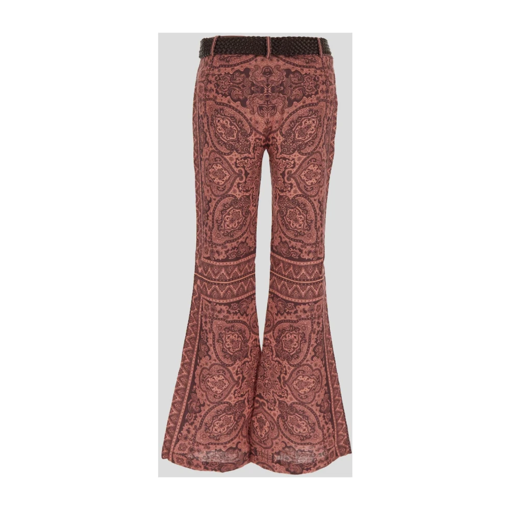 Zimmermann Wijdvallende Linnen Broek Red Dames