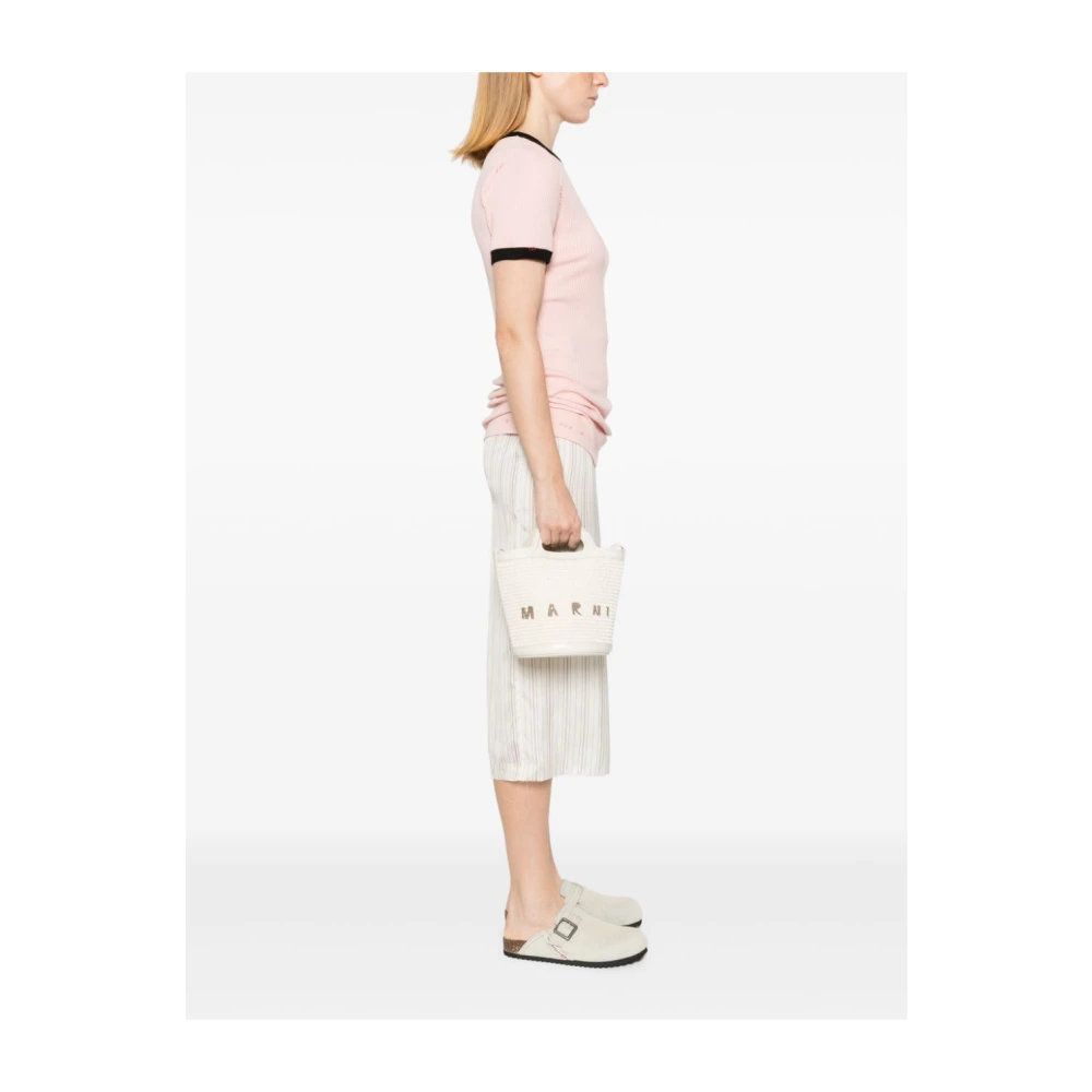 Marni Beige Handtas voor Vrouwen Beige Dames