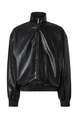 Faux-läder Oversized Jacka