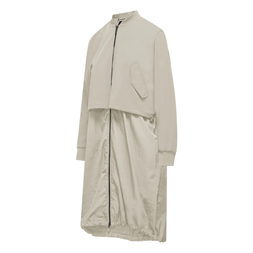BomBoogie Bi-materiaal parka ongevoerd Beige Dames