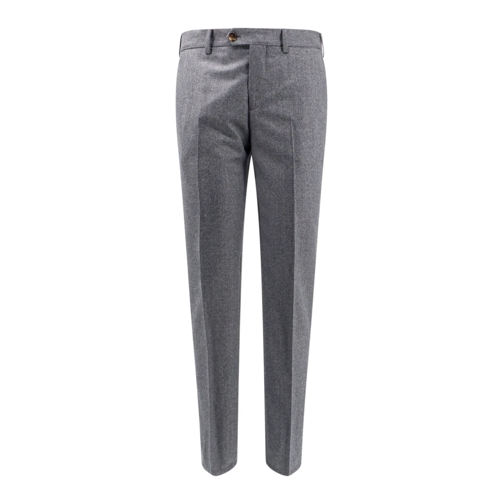 BRUNELLO CUCINELLI Grijze Wollen Broek Aw24 Stijl Gray Heren