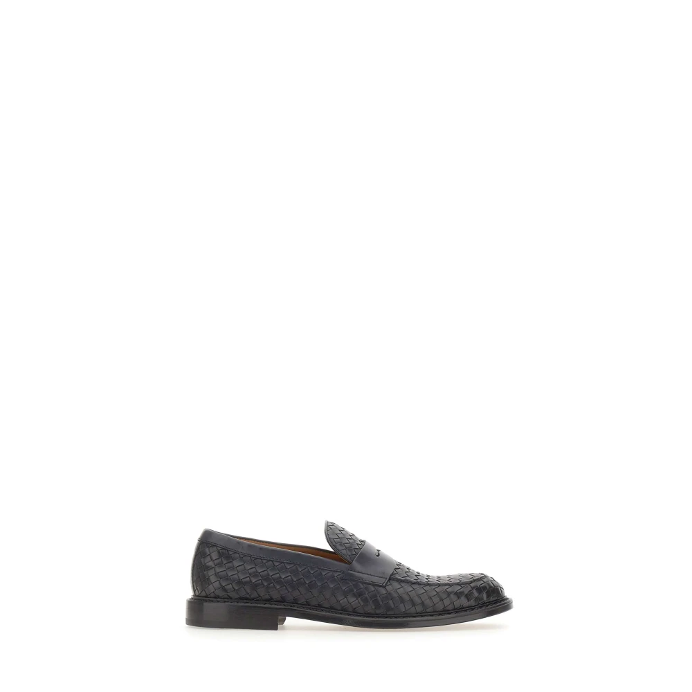 Doucal's Men's Blue Woven Leather Loafer - Loafers - 7 Uk - Shoes