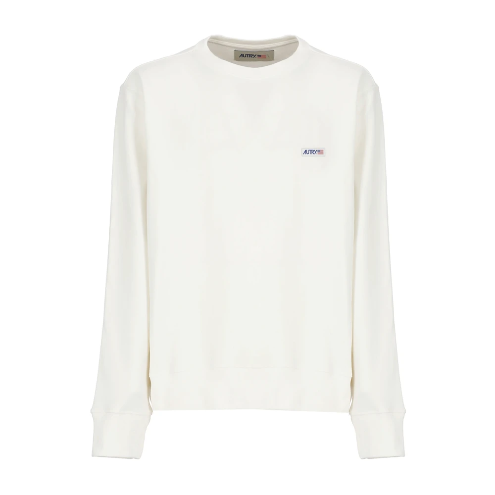 Autry Witte Katoenen Sweatshirt met Logo Label White Heren